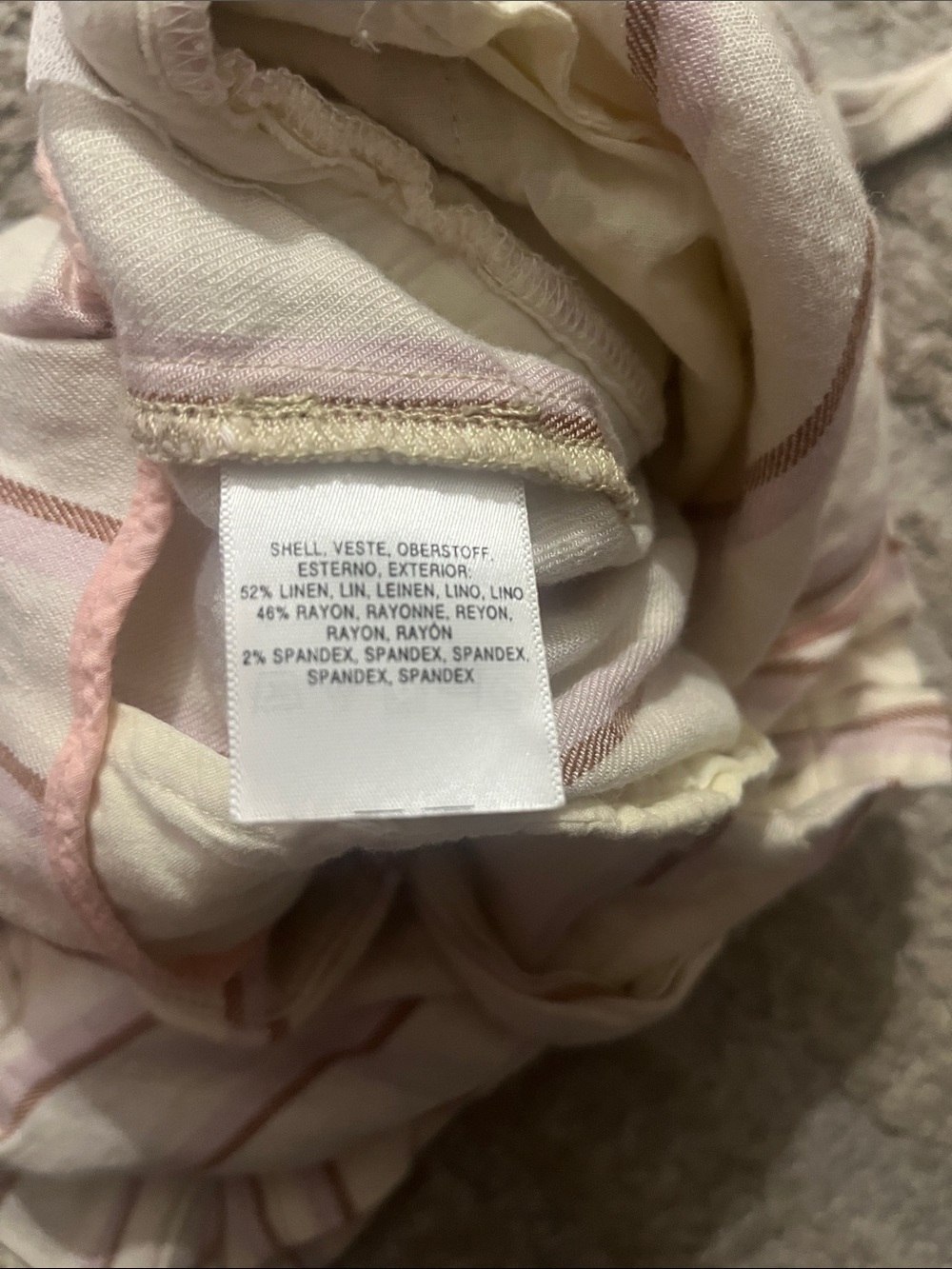 by Anthropologie Edisto Linen High-Waist Paperbag 4.5in Inseam Stripe Shorts 2 - Picture 8 of 11